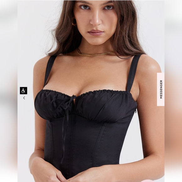 House of CB 'Carlotta' Black Corset Mini Dress - Picture 7 of 16